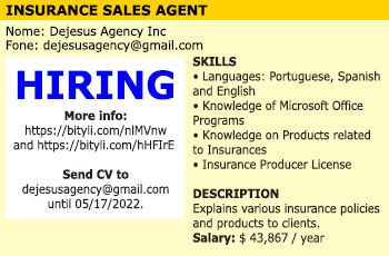 Hiring Insurance Sales Agent
