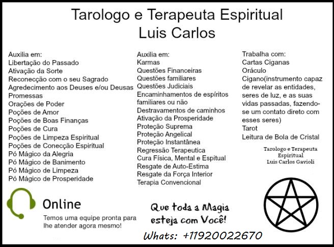Tarologo e Terapeuta Espiritual Luis Carlos Gavioli