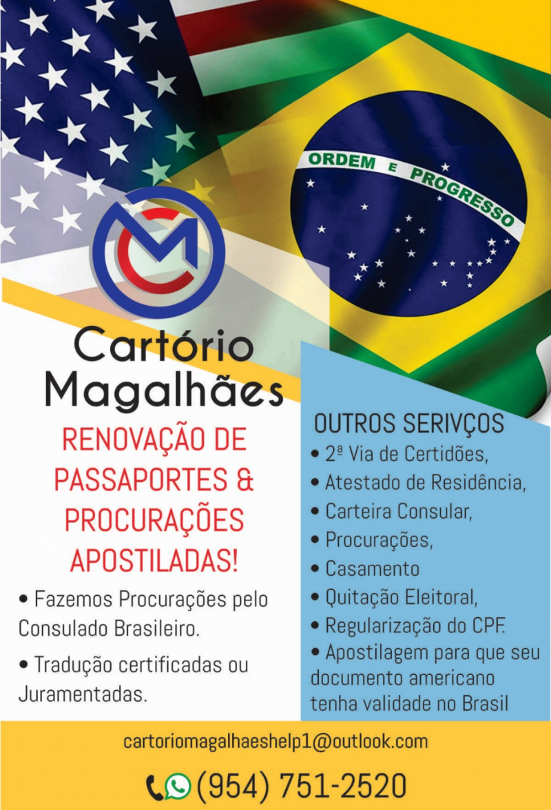 Cartório Magalhães - Asilo Politico/ Apostilagem/ Serviços Consulares Sem Você Ter Que Sair De Casa!!!