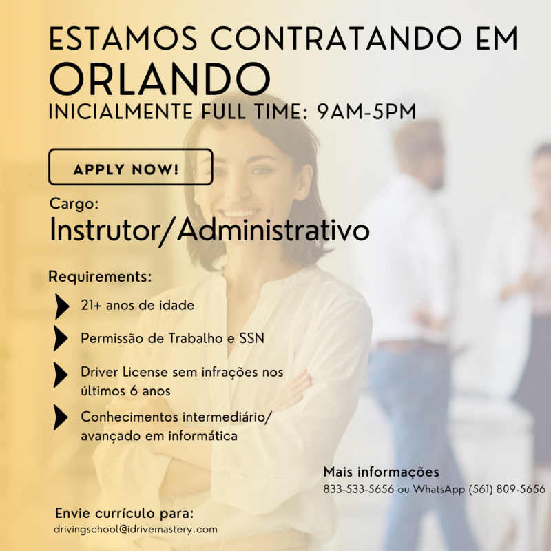 Orlando - Vaga para Instrutor(a)
