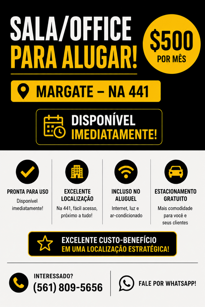 Sala/ office para alugar