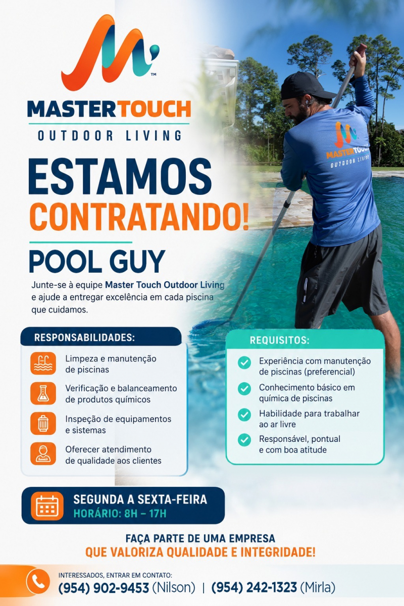 Vaga para limpar piscina 