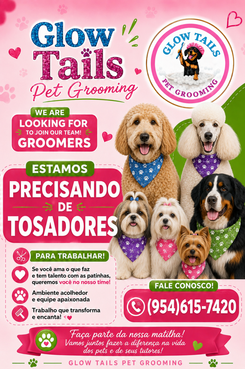 Glow Tails Pet Grooming está contratando