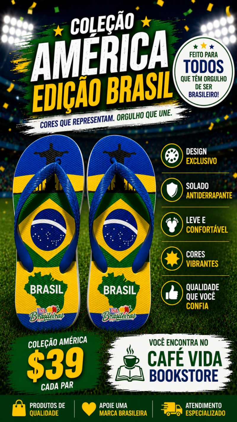 Chinelos personalizados da Copa do Mundo