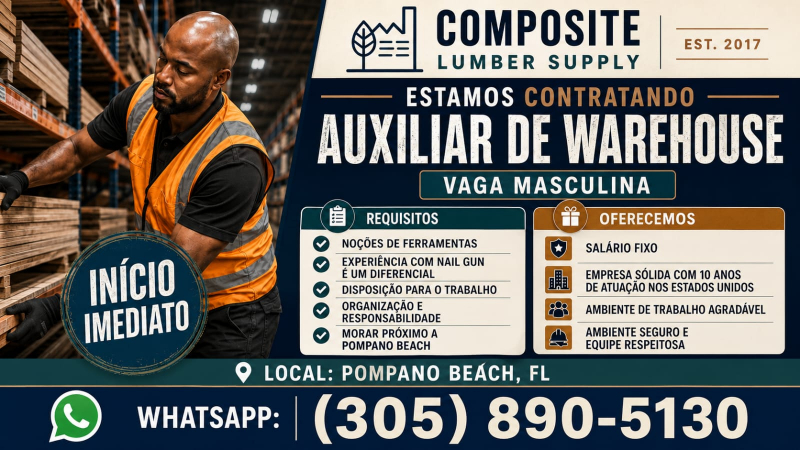 Aux de Warehouse *** Não Necessita Inglês!***