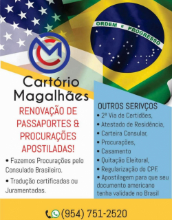 Cartório Magalhães - Ajudamos Brasileiros nos Estados Unidos!