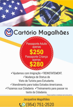 Cartório Magalhães - Ajudamos Brasileiros nos Estados Unidos!