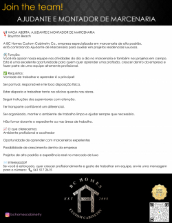 Ajudante de Marcenaria