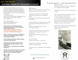 Sales Representative / Cabinetry Designer positio...