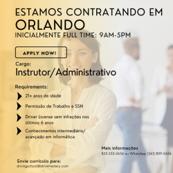 Orlando - Vaga para Instrutor(a)