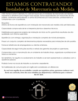 Instalador de Marcenaria sob Medida