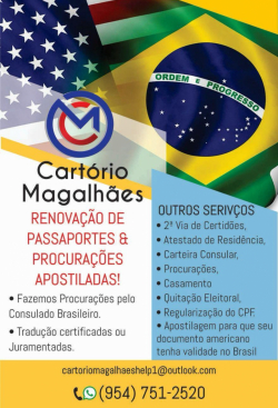 Cartório Magalhães (954) 7512520