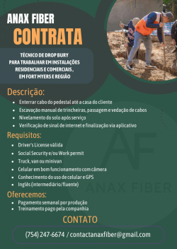 Contratamos técnicos para enterrar cabos de Inter...