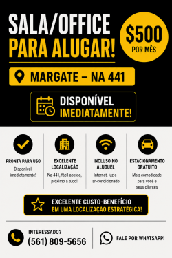 Sala/ office para alugar