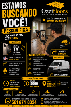 Ozzifloors está contratando Social media e faz tu...