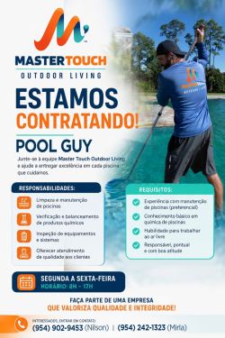 Vaga para limpar piscina 
