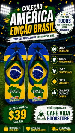 Chinelos personalizados da Copa do Mundo