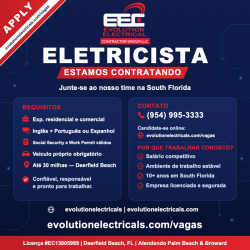 Eletricista — Vaga em Deerfield Beach (Broward e...